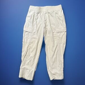 The North Face Cargo Hiking Capri Pants Beige Nylon Lightweight Woman's Size 6